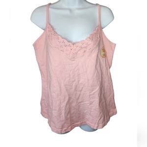 Faded Glory Bra Tank Stretchy Eyelet Detail